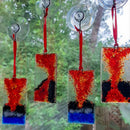 Handmade Stained Glass 3D Ornament - Ocean Entry