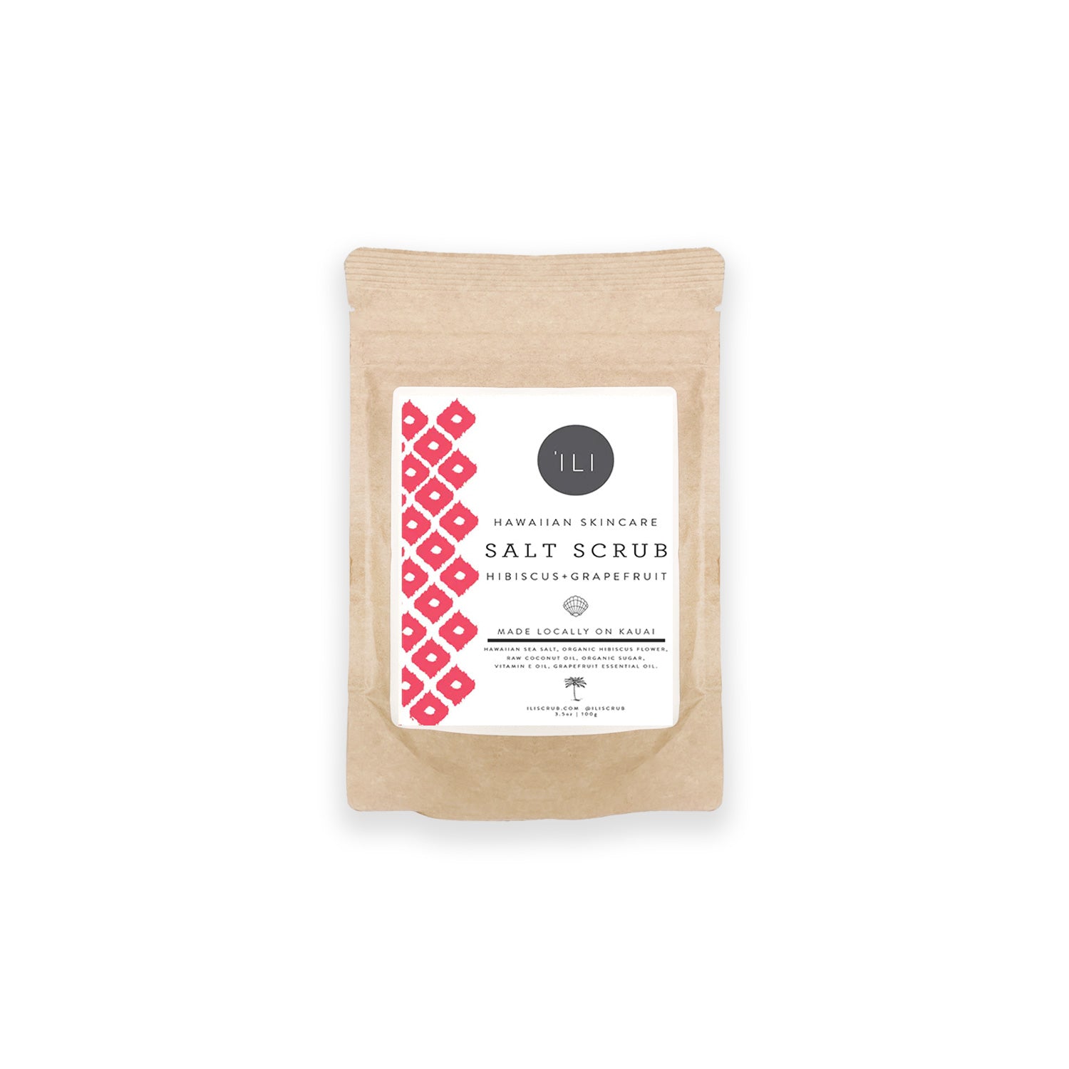 Hawaiian Skincare Salt Scrub - Hibiscus + Grapefruit 3.5oz