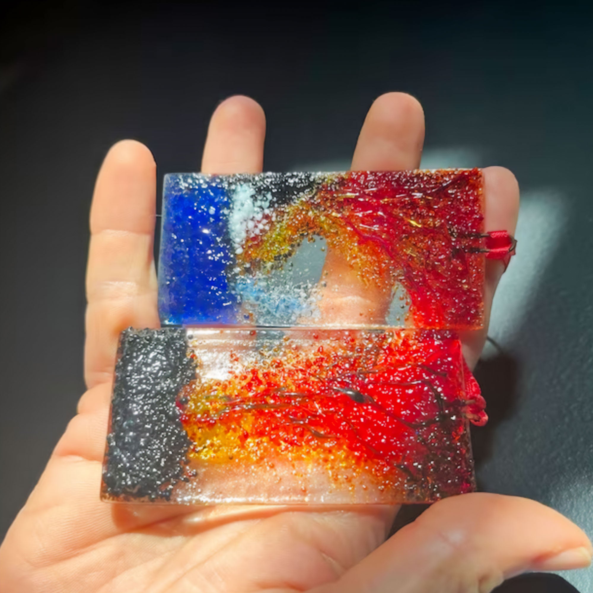 Handmade Stained Glass 3D Ornament - Ocean Entry