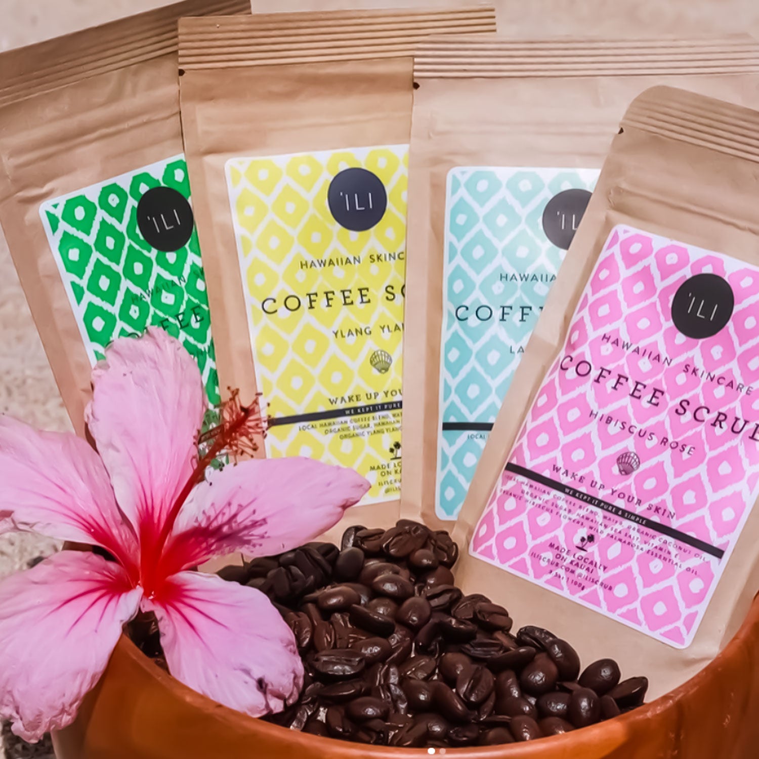 Hawaiian Skincare Coffee Scrub - Lavender + Mint 3.5