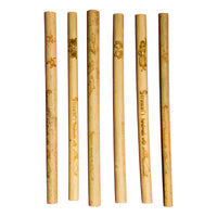 Engraved Bamboo Reusable Straw & Cleaner - Lehua